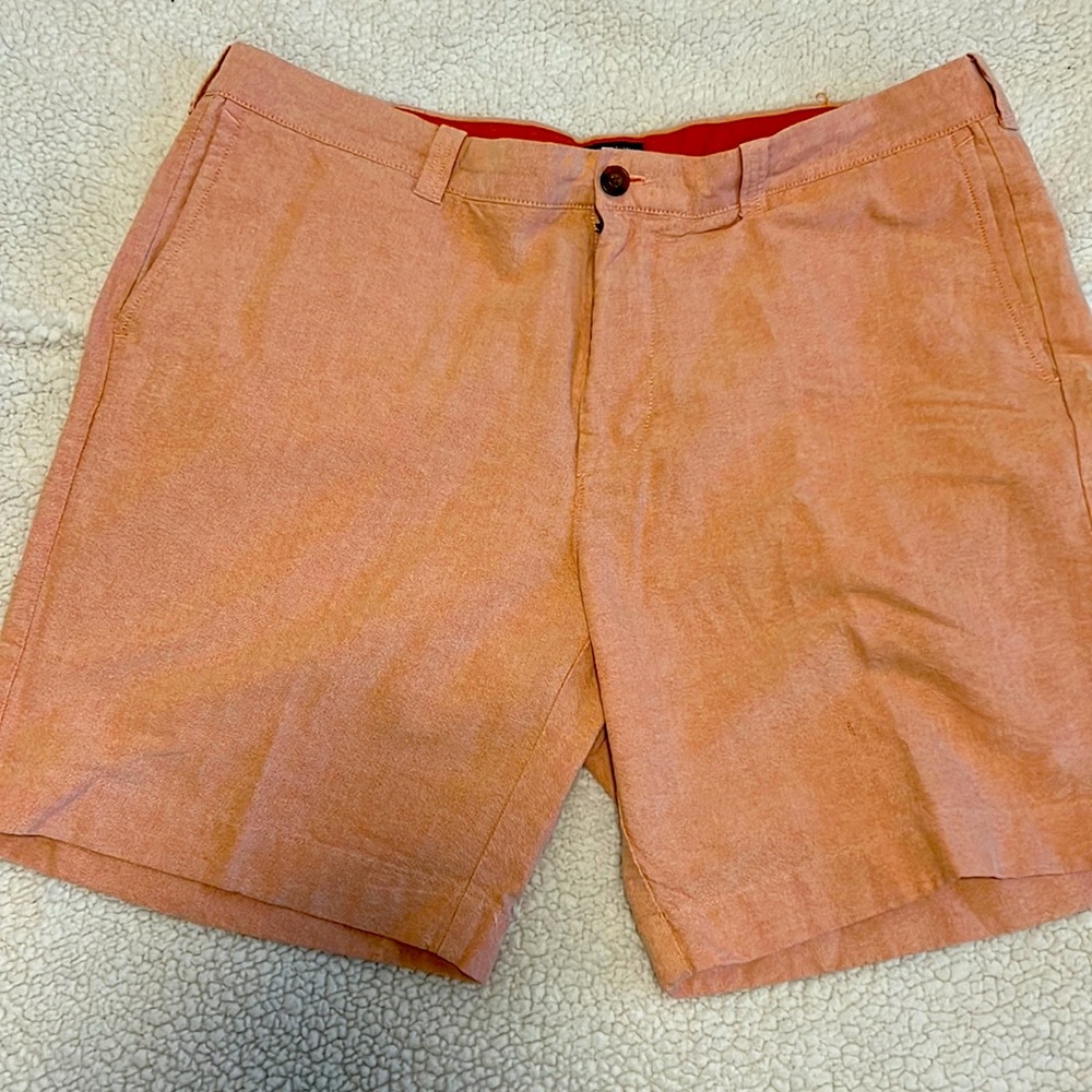 J.Crew Gramercy 100% Cotton Salmon Color Flat Front Shorts Style E7954 SP17